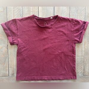 PacSun Cropped Maroon Basic T-shirt, size XS